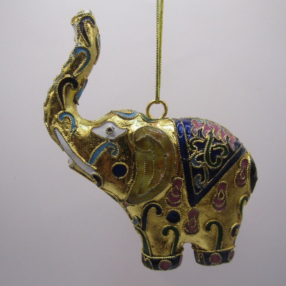 Cloisonné Elephant Ornament
